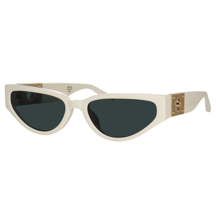 Linda Farrow Tomie Sunglasses White