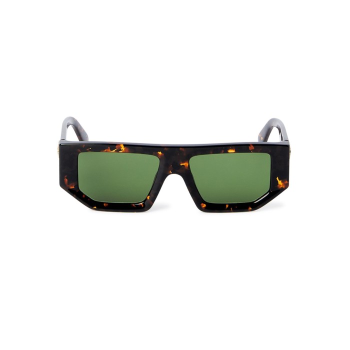 NEW OFF-WHITE SUNGLASSES HAVANA UNISEX EYEWEAR OFF-WHITE OERI13F VANCOUVER 6055 Off-White VANCOUVER Green Browline Unisex Sunglasses OERI13F  main image 2