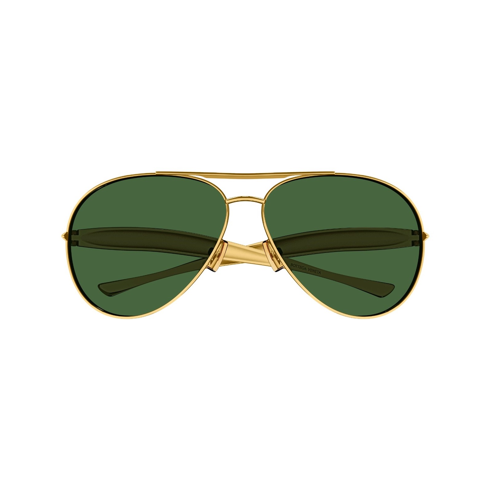 NEW BOTTEGA VENETA BV1305S 001 UNISEX GOLD GREEN AVIATOR SUNGLASSES Bottega Veneta BV1305S-001 | Online Sale - Amevista main image 3