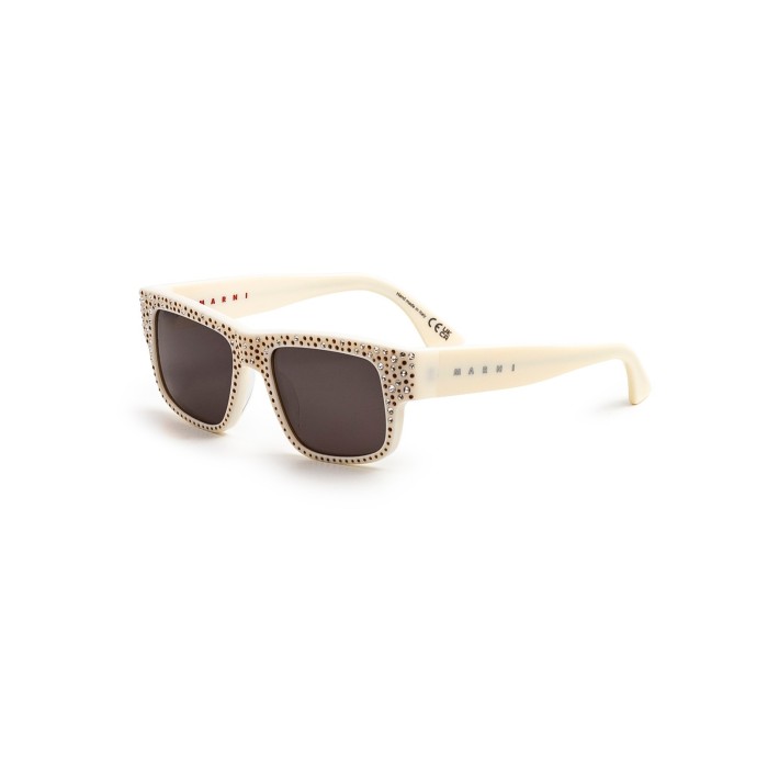 sunglasses MARNI 2T1 GUKIJA WHITE ZWAROVSKI