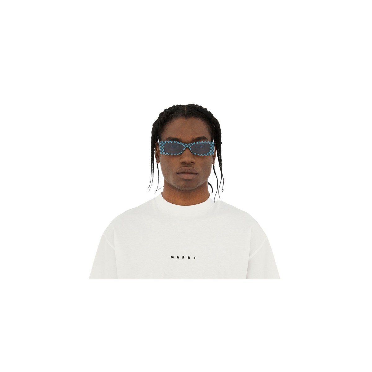 Marni OAY Zokoa Blue/Black Checks | Gafas de Sol | Vytria