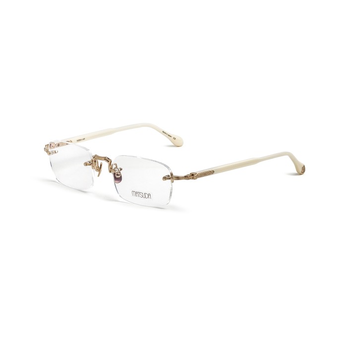 MATSUDA M5009 Brushed Gold - Milk White Optical