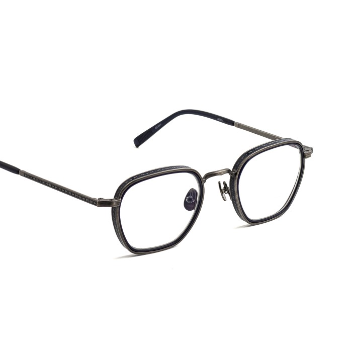 MATSUDA M3101I Antique Silver - Navy Optical