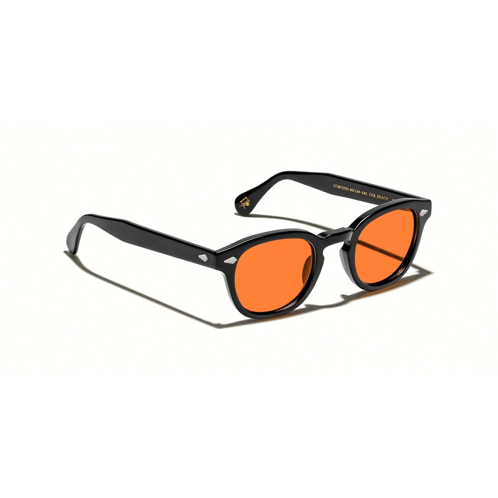 MOSCOT LEMTOSH BASE2 SUN BLACK WOODSTOCK ORANGE | Sunglasses