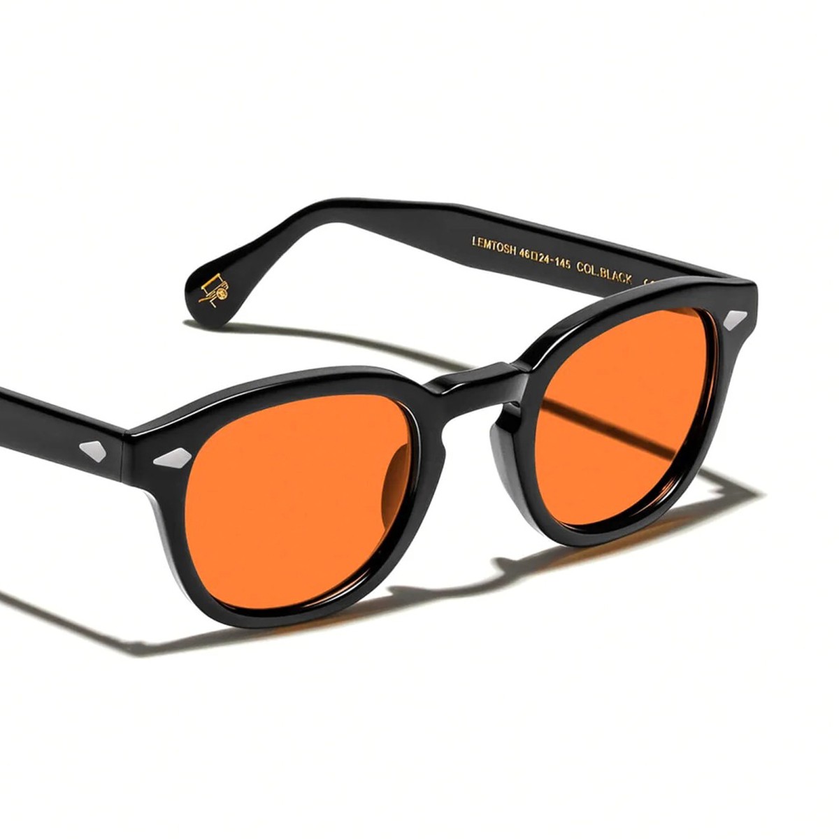 MOSCOT LEMTOSH BASE2 SUN BLACK WOODSTOCK ORANGE | Gafas de sol | Vytria Eyewear