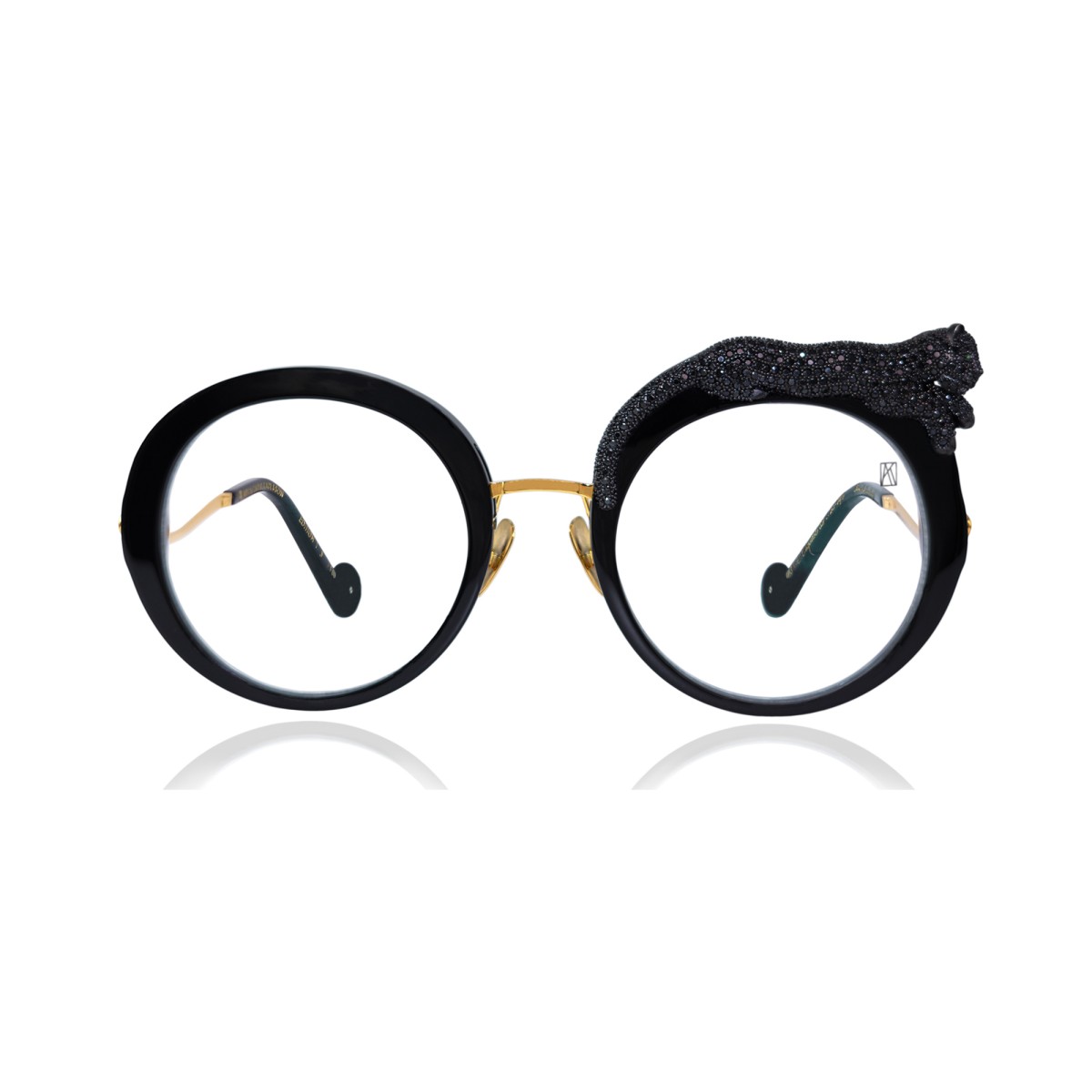 ANNA-KARIN KARLSSON ROSE ET LA ROUE OPTICAL BLACK CRYSTAL OPT | Eyeglasses | Vytria Eyewear
