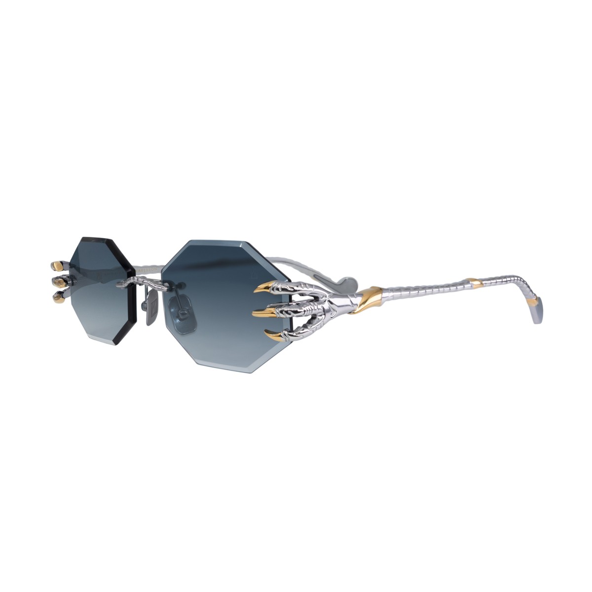 ANNA-KARIN KARLSSON THE CLAW & THE NEST OCTAGONAL 2.0 WHITE GOLD GREY SUN | Gafas de sol | Vytria Eyewear