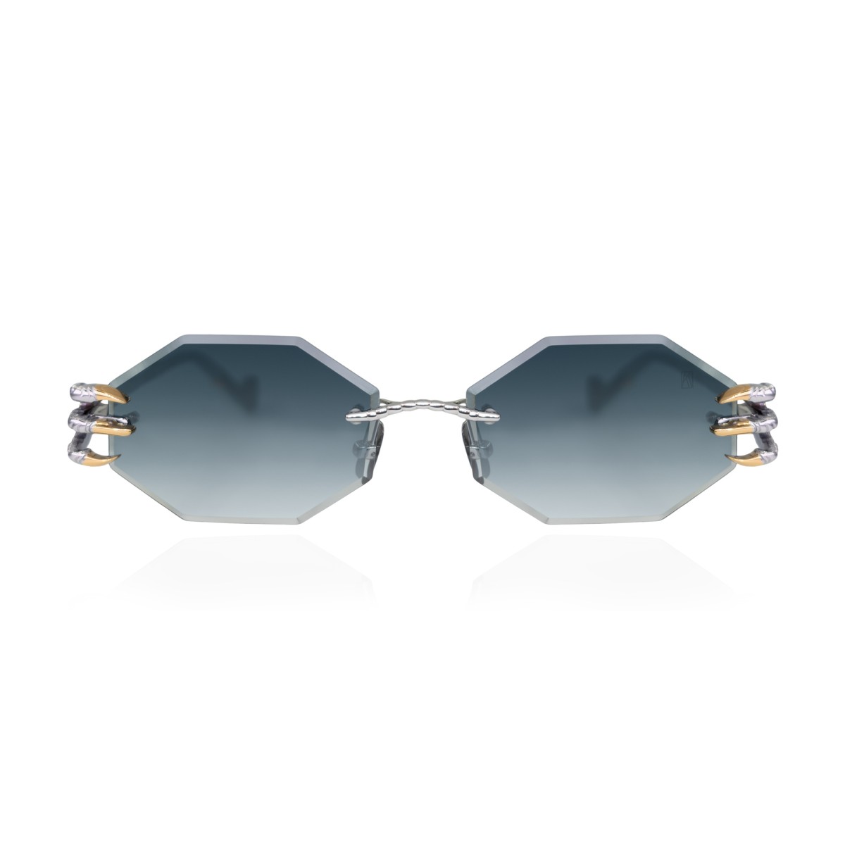 ANNA-KARIN KARLSSON THE CLAW & THE NEST OCTAGONAL 2.0 WHITE GOLD GREY SUN | Gafas de sol | Vytria Eyewear
