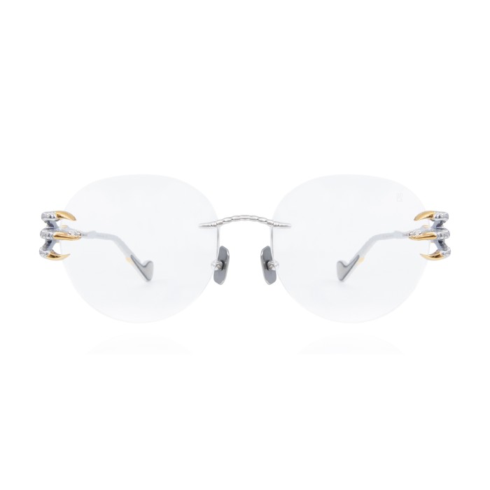 ANNA-KARIN KARLSSON CLAW OPTICAL PANTO WHITE GOLD OPT