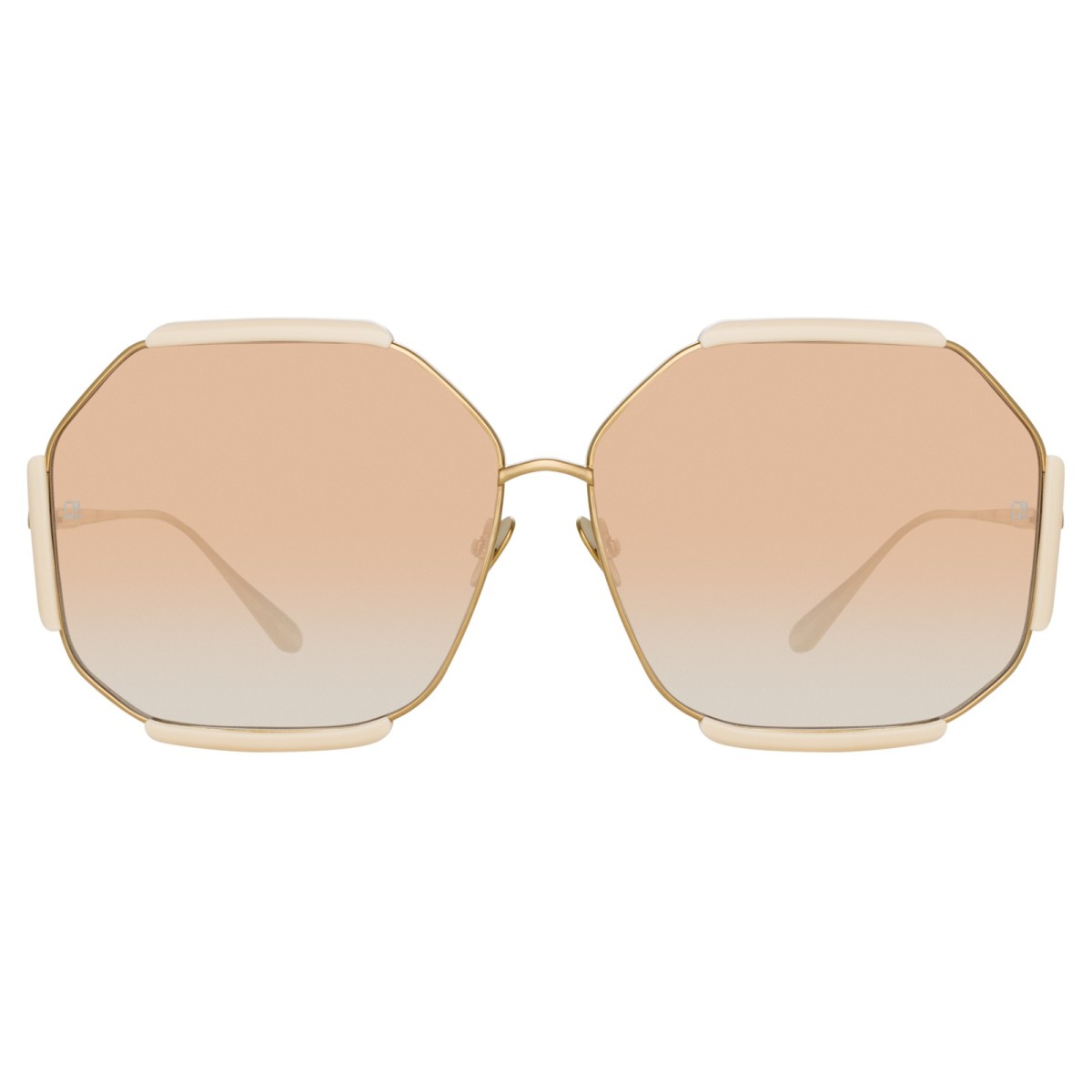  Linda Farrow Margot  LFL1308 C3  | Sunglasses Gold Hexagon