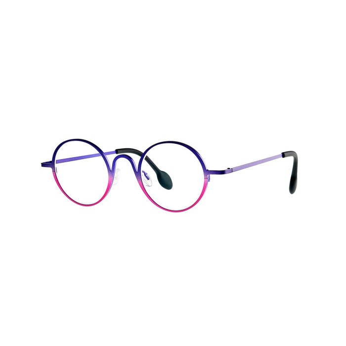 Theo Times 483 Purple Round Frames