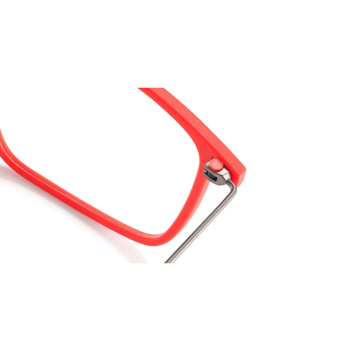 Lool Rom Red Grey | Square Eyeglasses | Vytria Eyewear