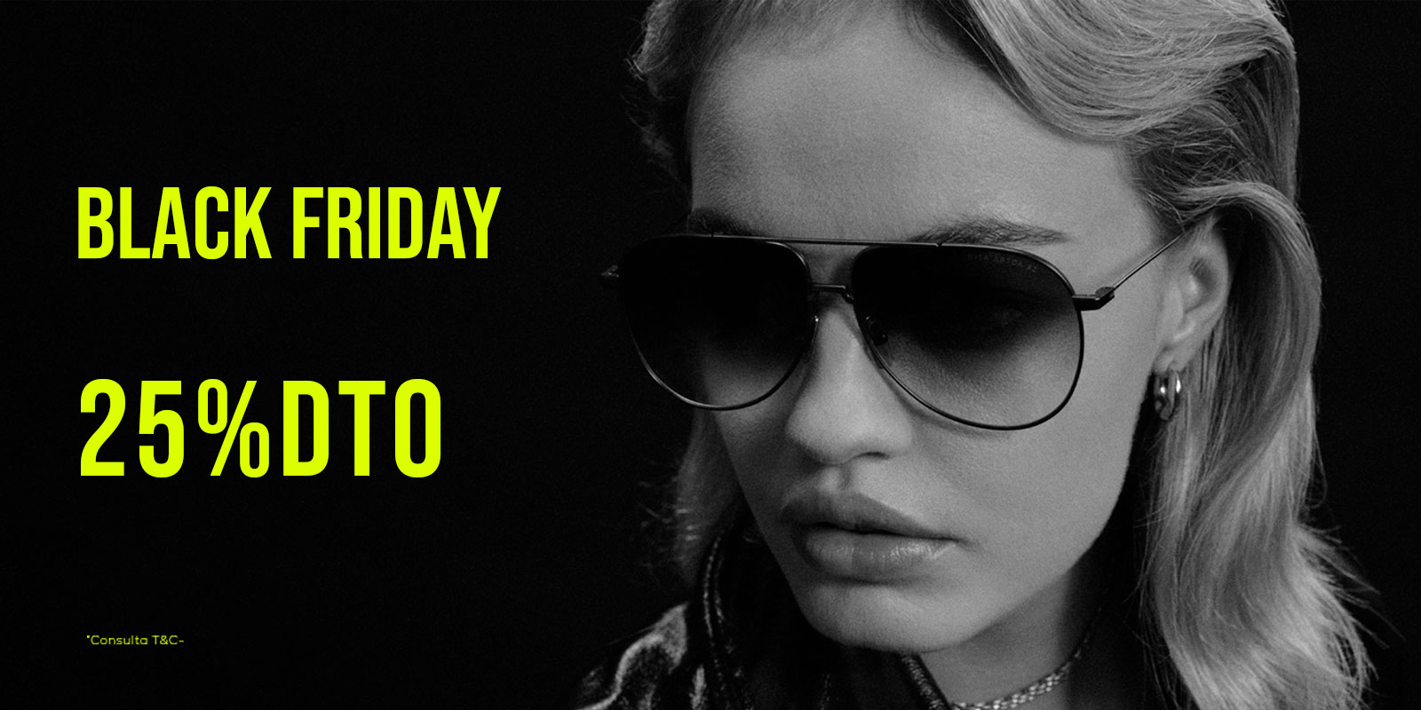 black friday 2024 - 25% de descuento en gafas de sol y monturas en vytria 